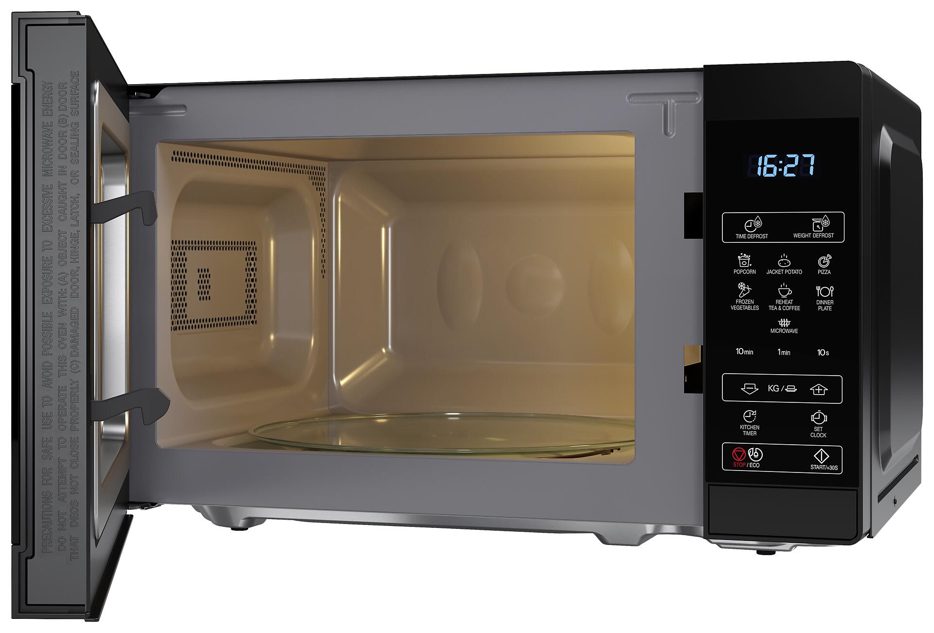 Sharp Mikrowelle YC-MS02E-B schwarz Kunststoff B/H/T: ca. 44x25,8x32,4 cm