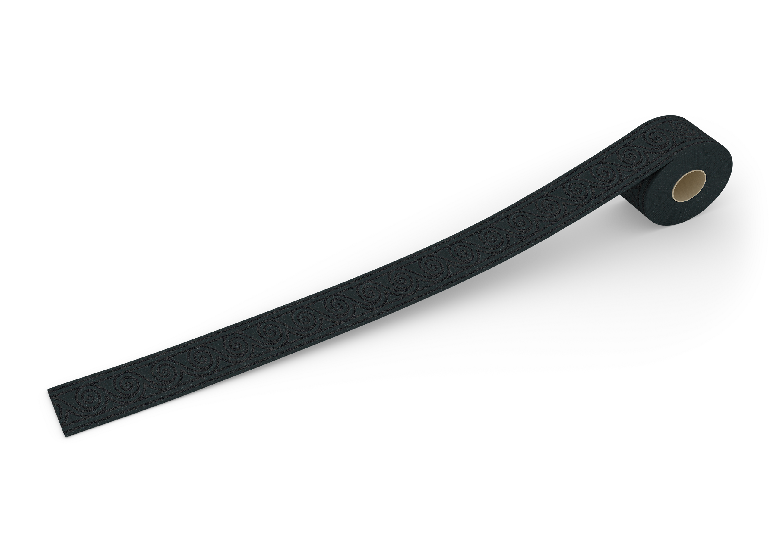 Borte Grafik schwarz B/L: ca. 8x500 cm glitzernd