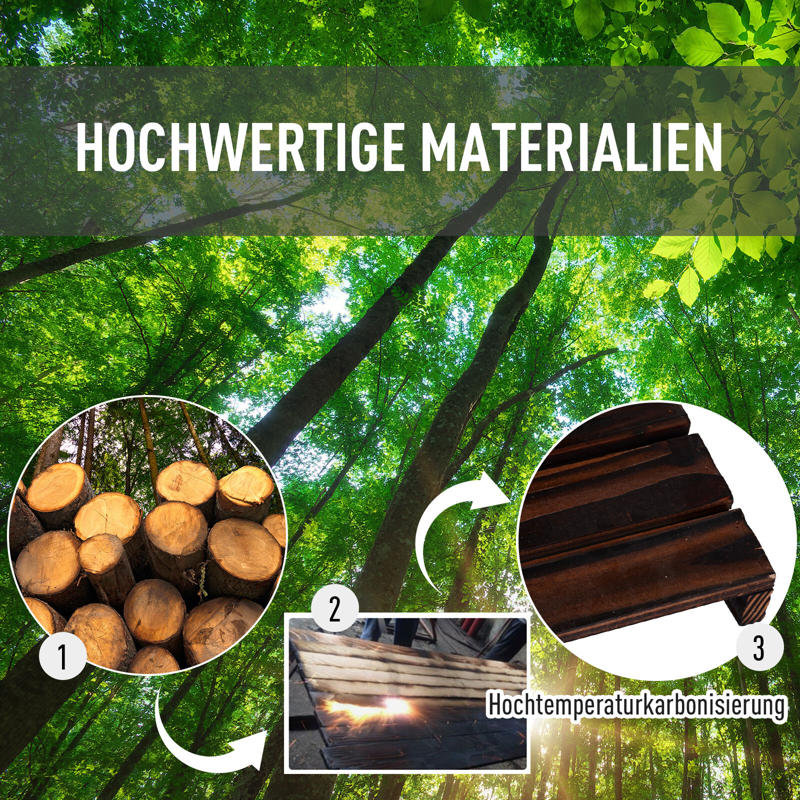 Outsunny Pflanzenregal braun B/H/L: ca. 33x80x123,5 cm