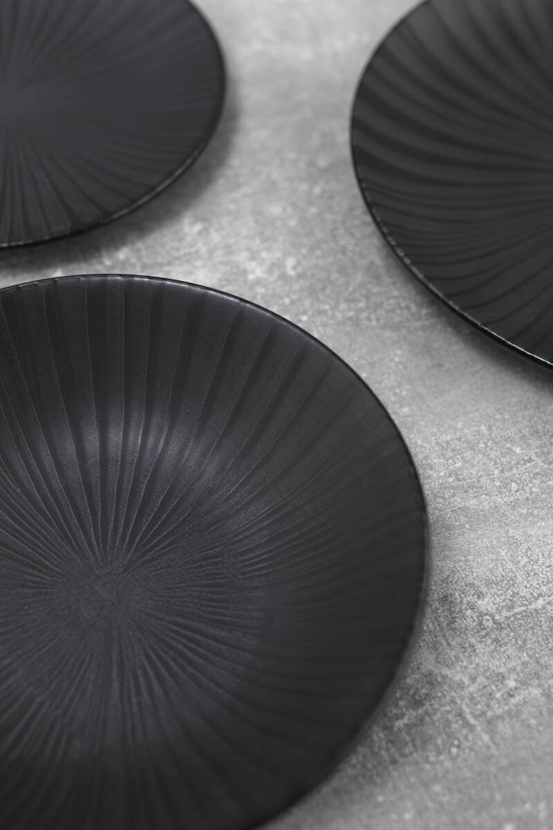 SAN IGNACIO Tafelservice Moods schwarz Steinzeug 12 tlg.