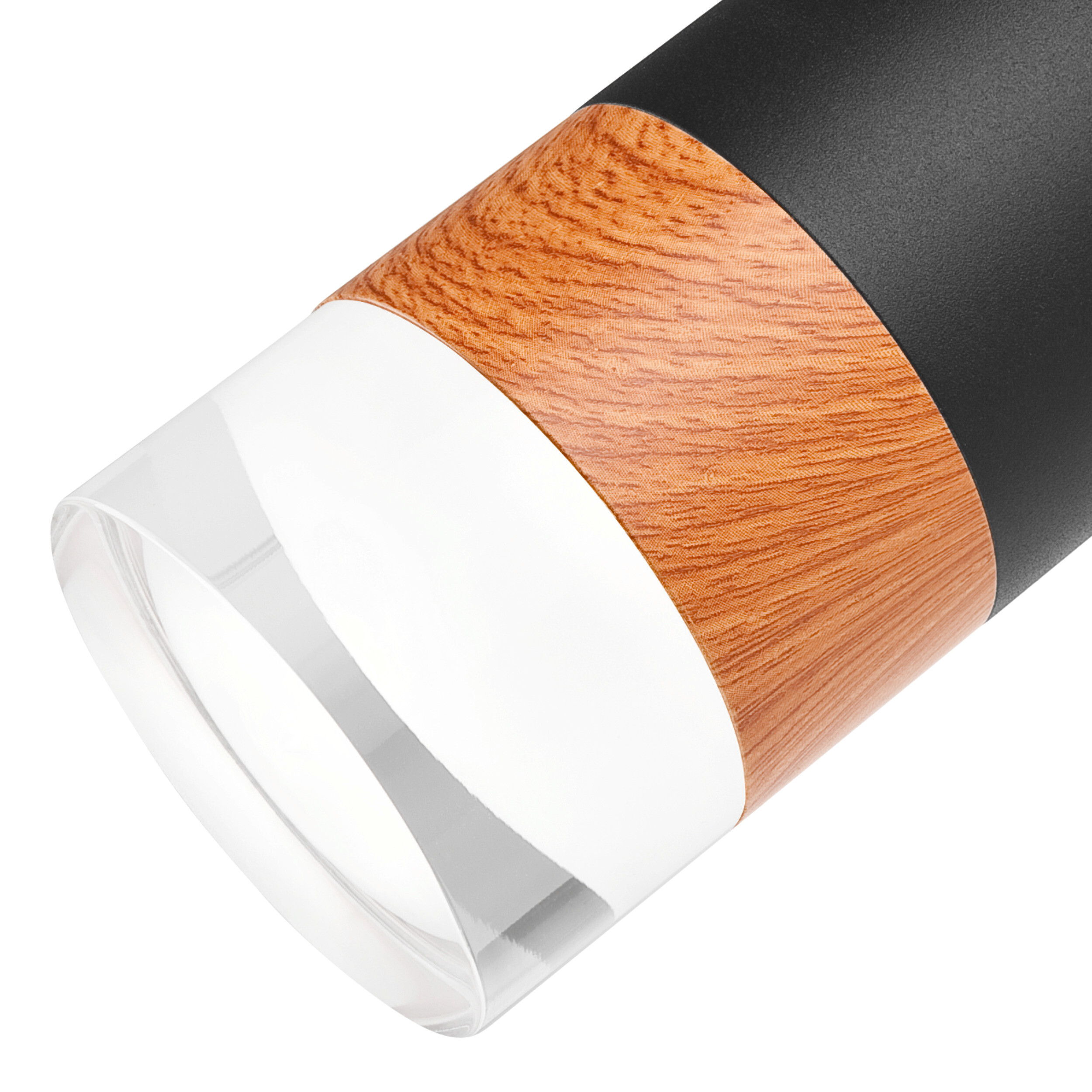 Lamkur Deckenleuchte schwarz Glas Stahl B/H/L: ca. 8x19x81 cm 4 Brennstellen