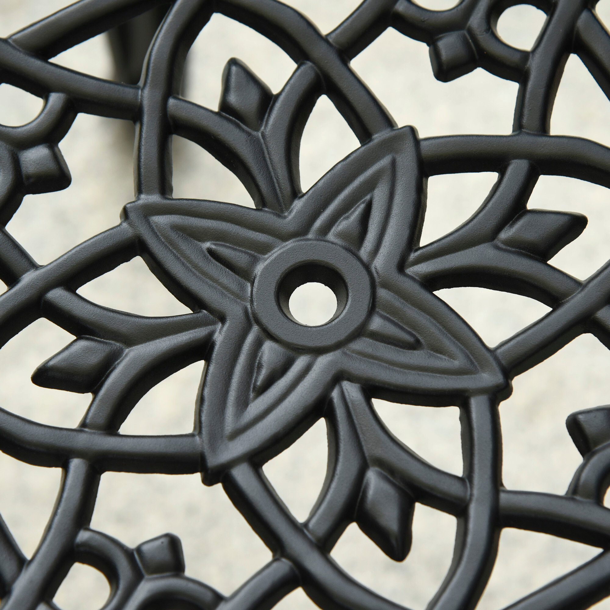 Outsunny Bistro-Set schwarz Aluminium B/H/L: ca. 60x67x60 cm