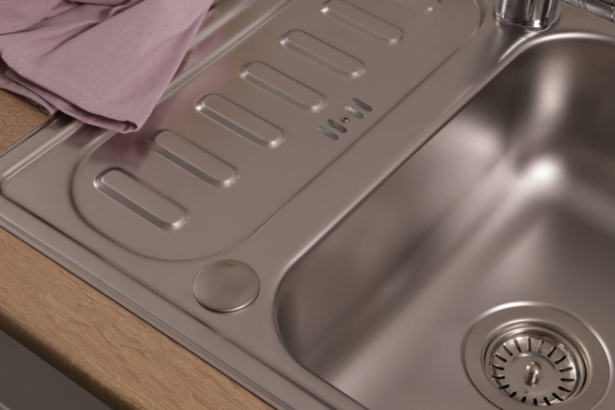 Respekta Einbauspüle Riverside Edelstahl B/H/T: ca. 61,5x17,5x50 cm