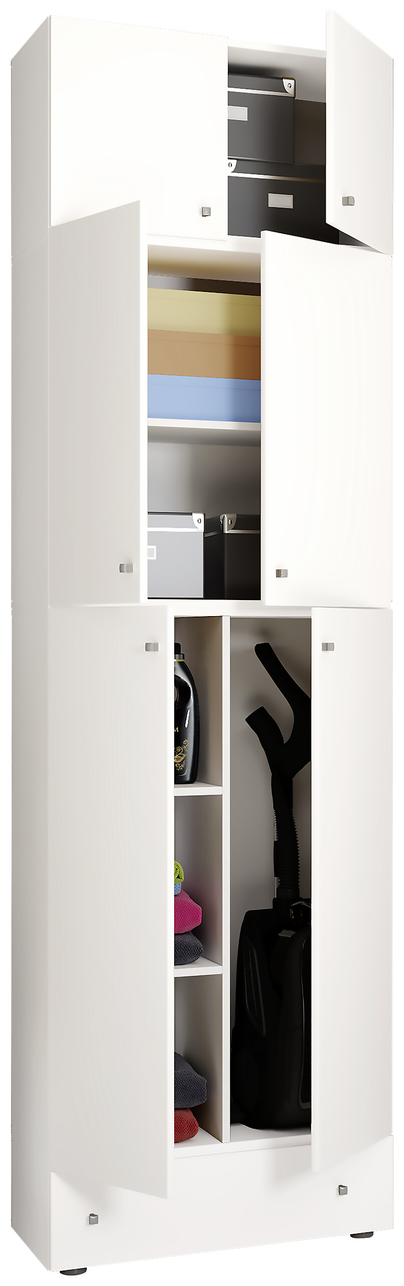 Putzschrank Lona weiß B/H/T: ca. 70x240x39 cm Putzschrank Lona weiß B/H/T: ca. 70x240x39 cm