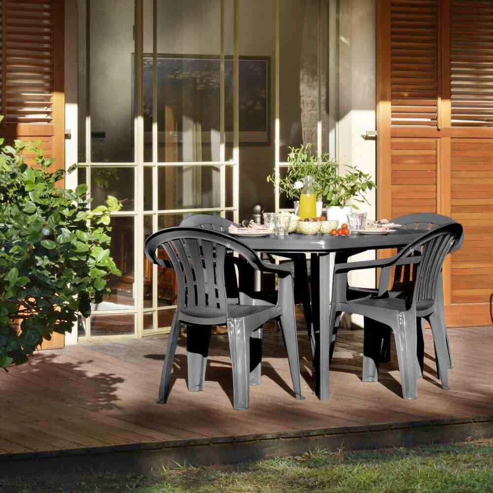 Jardin Sessel Cuba Fresh Graphit Kunststoff B/H/L: ca. 58x79x56 cm