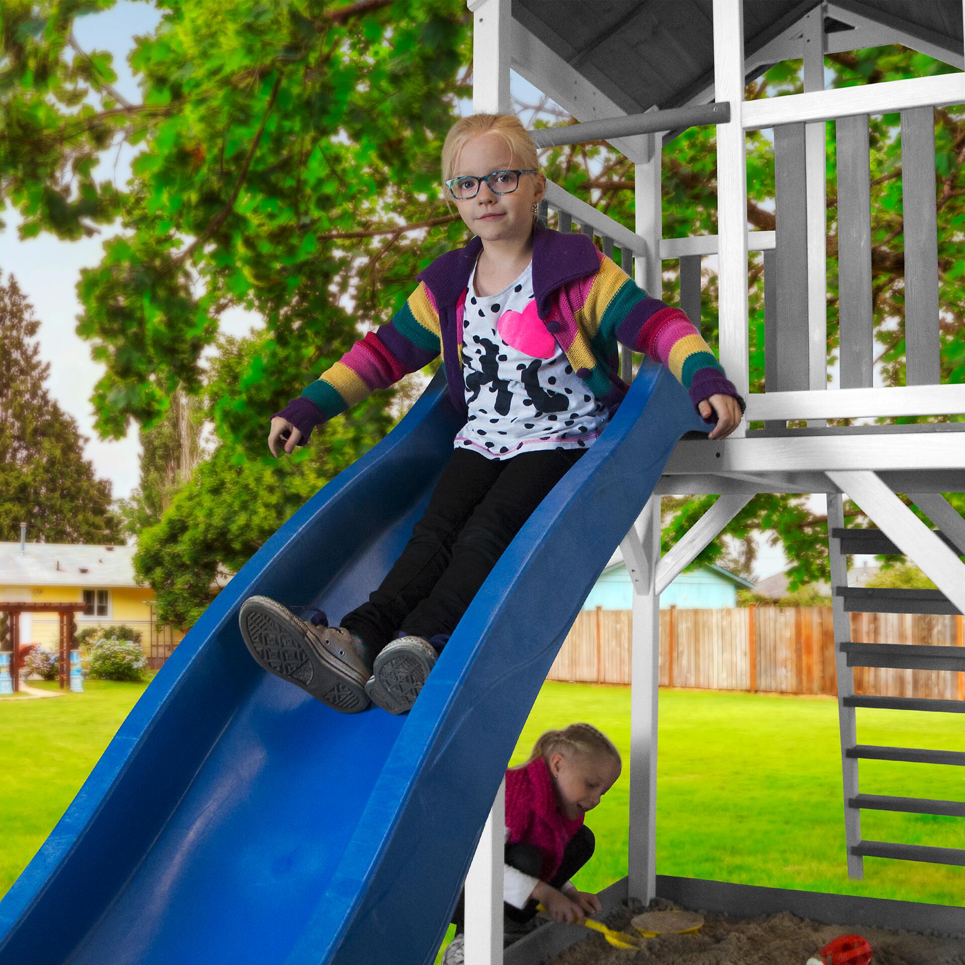 AXI Spielturm Beach Tower weiß B/H/T: ca. 111,2x241,9x349 cm