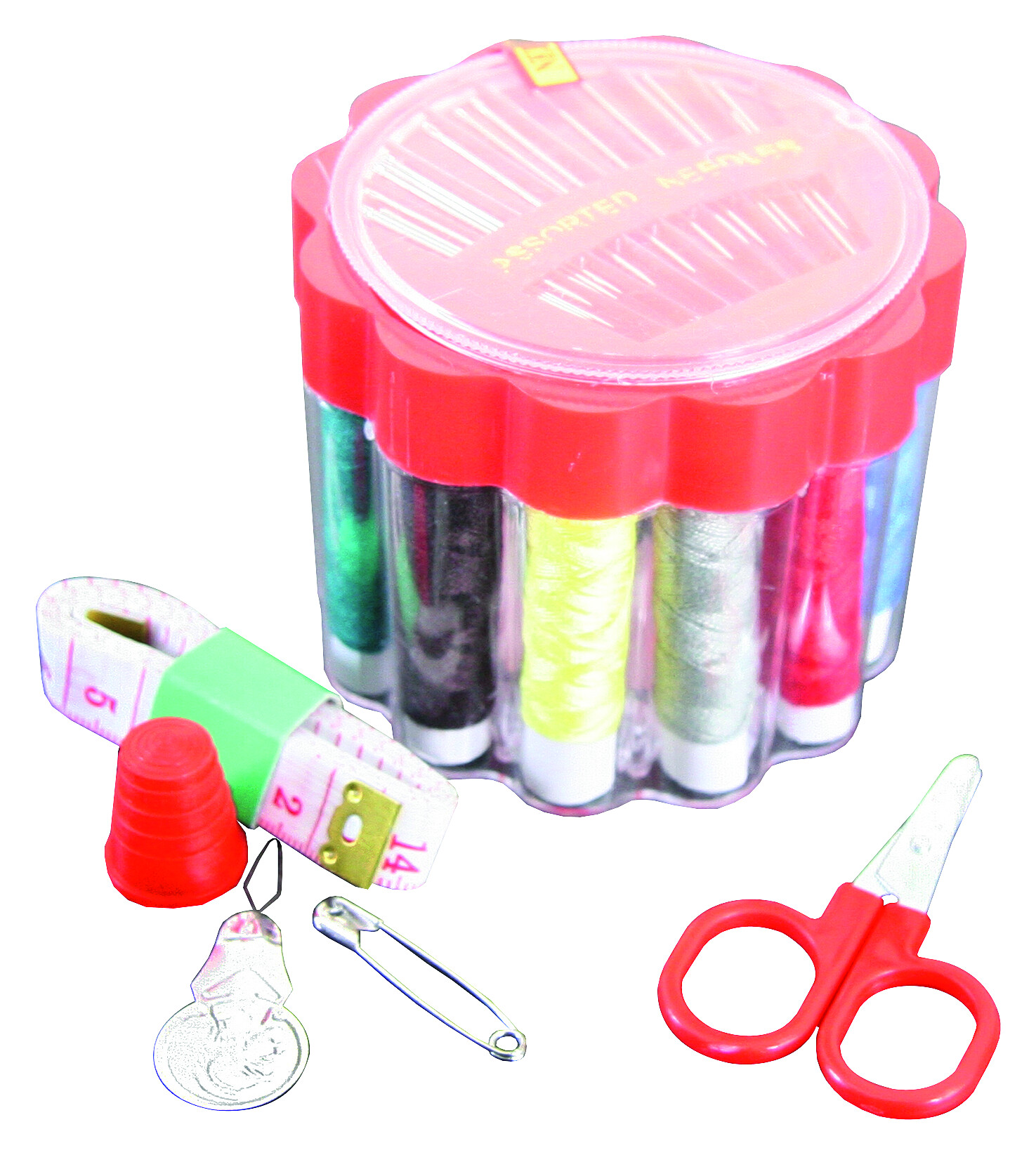 Axentia Nähgarnbox transparent Kunststoff B/H/L: ca. 8x6,5x8 cm