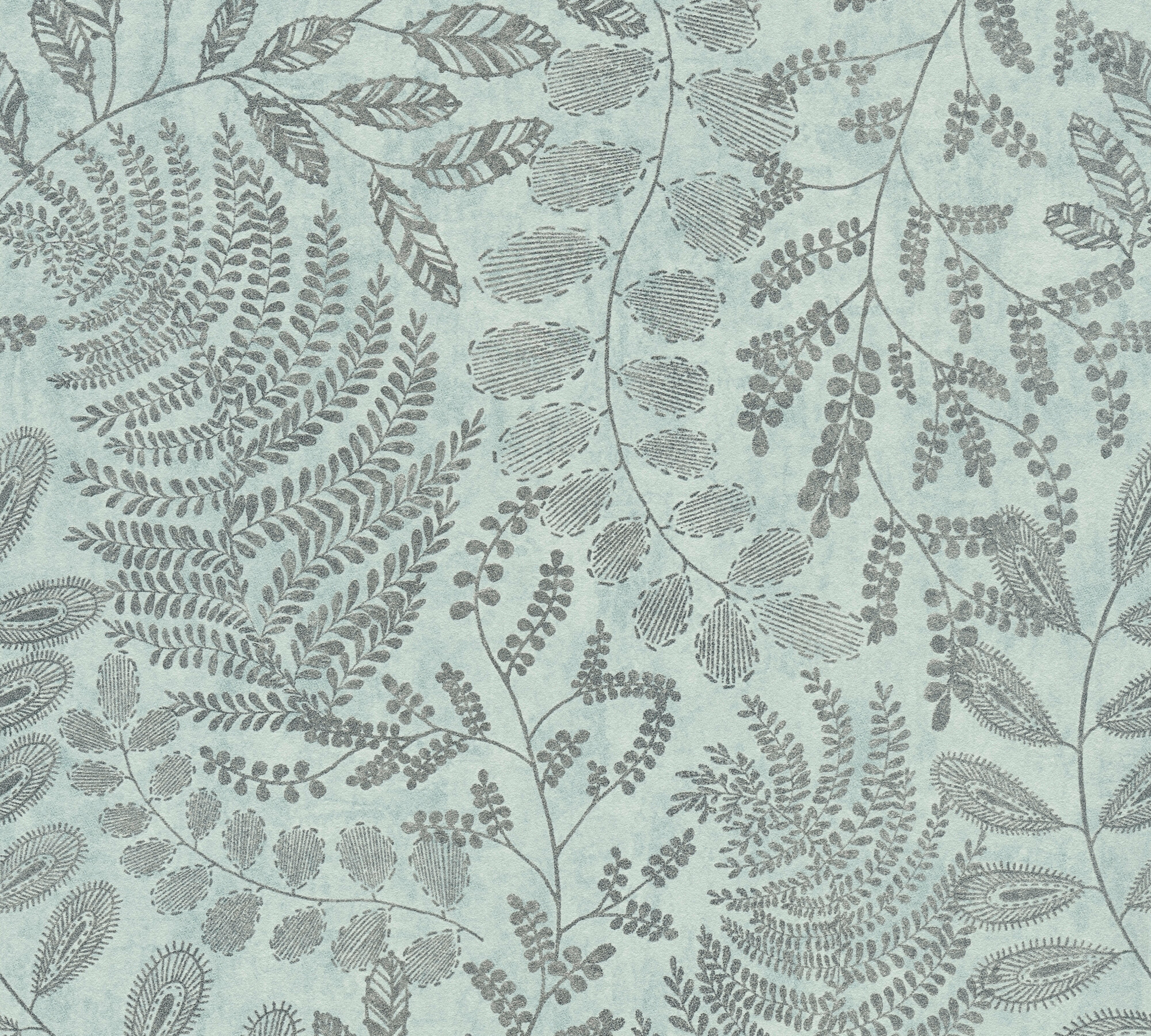 A.S.Creation Vliestapete silber blau B/H/D: ca. 53x1005x8,3 cm