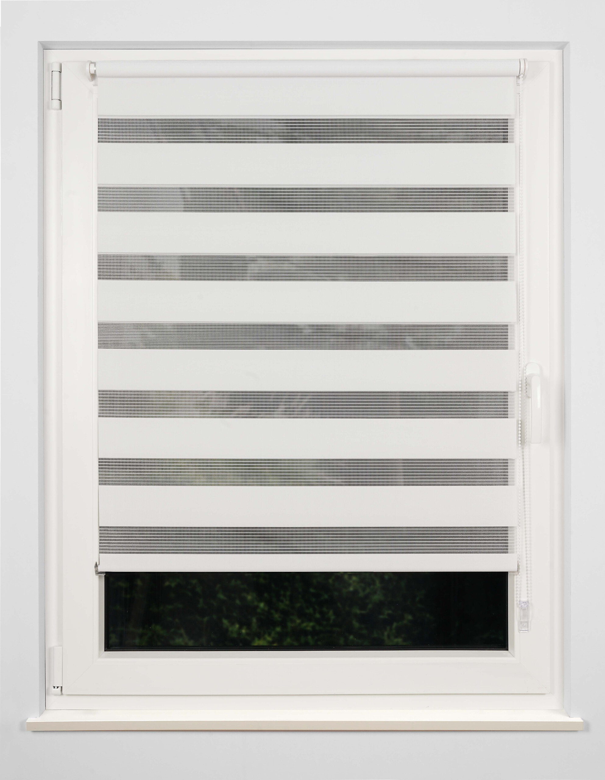 Doppelrollo Just weiß B/L: ca. 120x160 cm