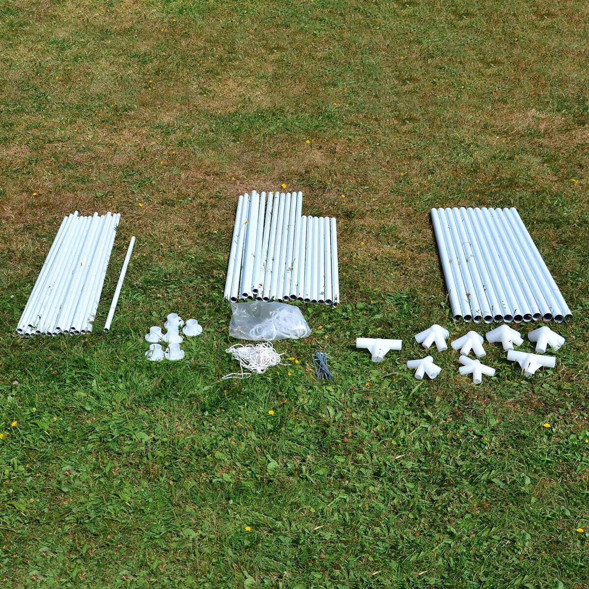 VCM Pavillon weiß Polyester-Mischgewebe B/H/L: ca. 600x197x300 cm