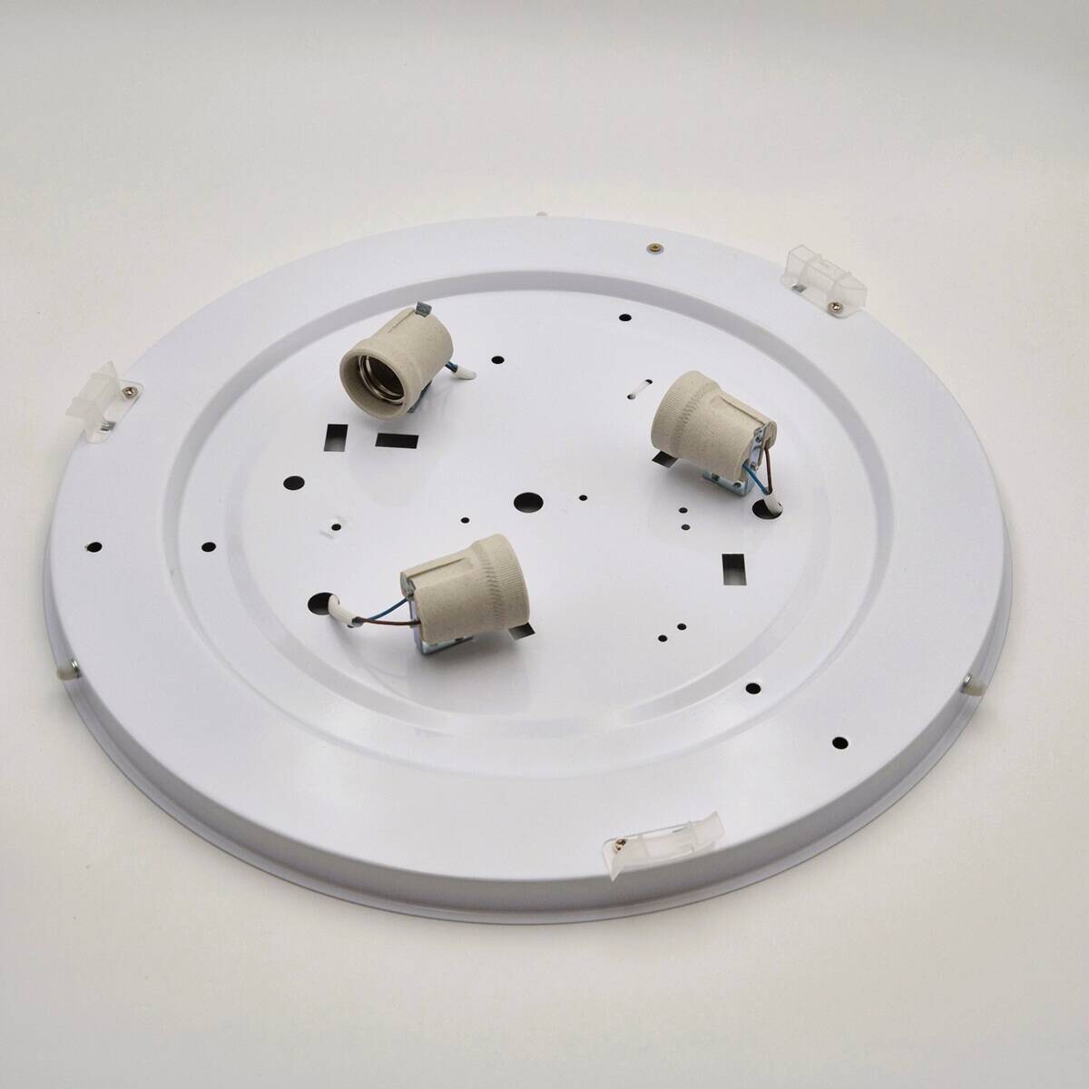 Lamkur Deckenleuchte ANELLO 41308 Eiche Glas Holz H/L: ca. 8x47 cm E27 3 Brennstellen