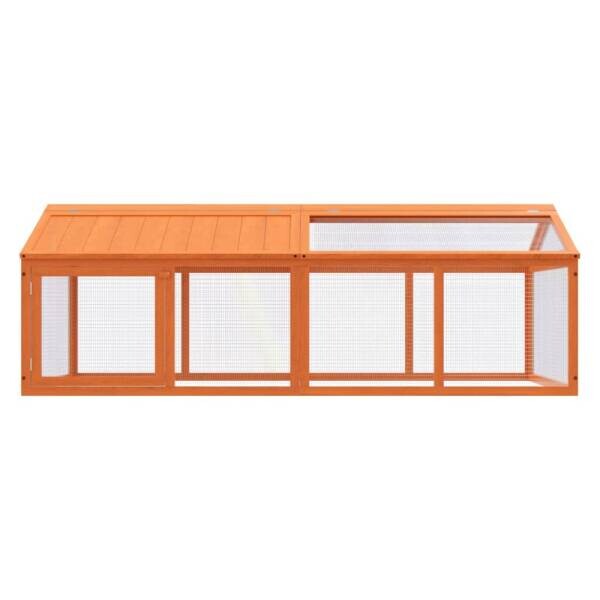 vidaXL Freilaufgehege braun Kiefer B/H/L: ca. 112,5x74x200 cm