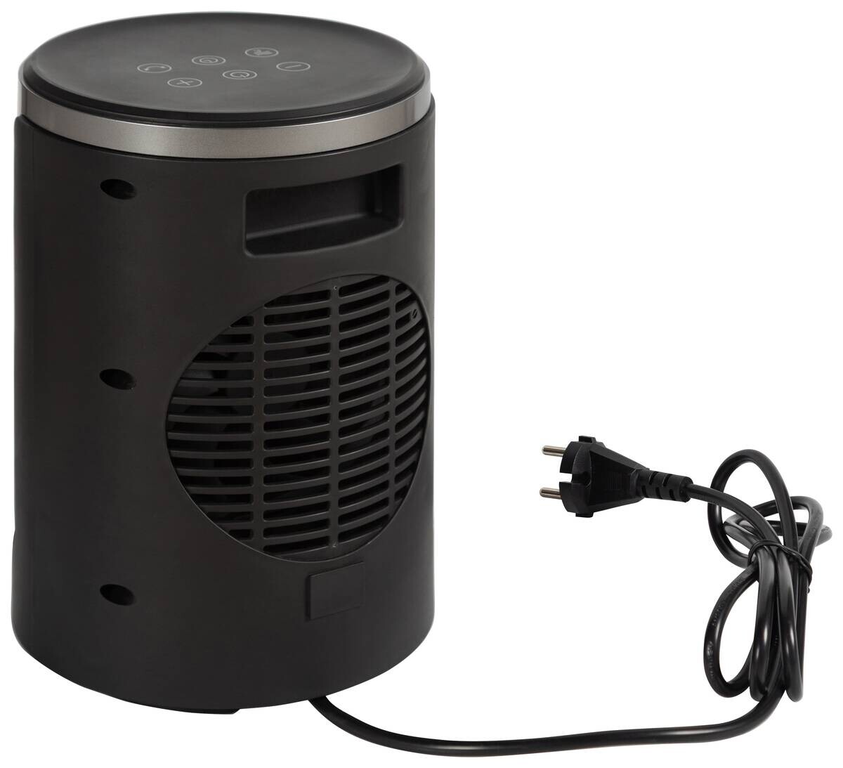 POCOline Keramikheizlüfter PTC-907B silber schwarz Metall Kunststoff B/H/L: ca. 17,2x26,8x17,2 cm ca. 1500 W