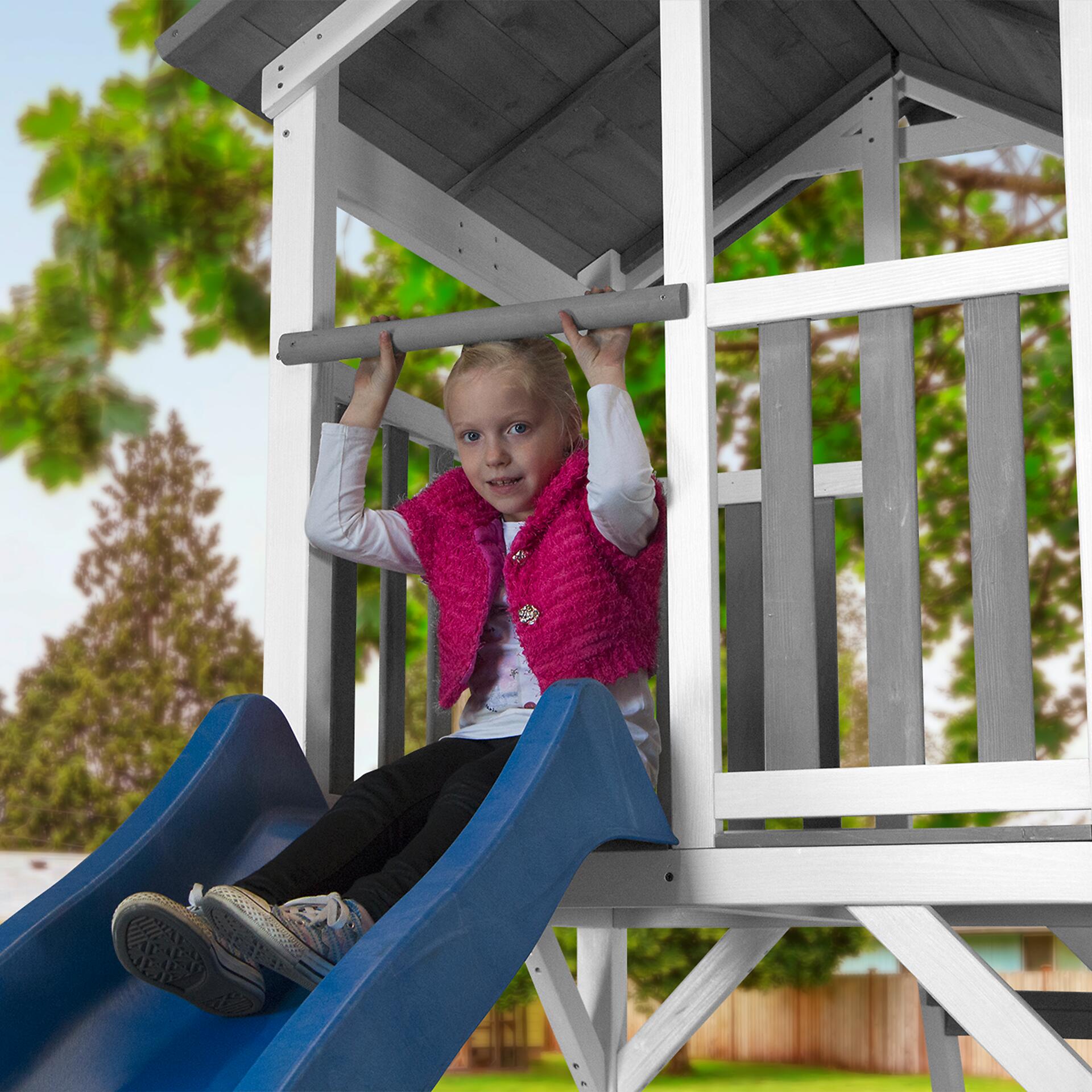 AXI Spielturm Beach Tower weiß B/H/T: ca. 111,2x241,9x349 cm