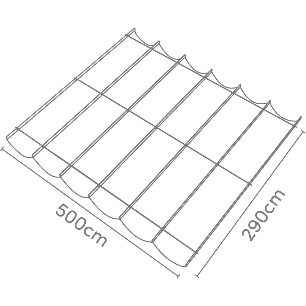 PLATINUM Faltsonnensegel Coolfit grau Polyethylen B/H/L: ca. 500x1x290 cm