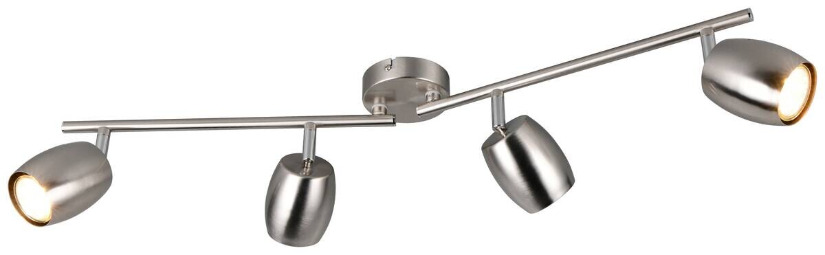 Reality Leuchten Spots Nancy nickel matt Metall B/H/L: ca. 70,5x15,5x8 cm GU10 4 Brennstellen