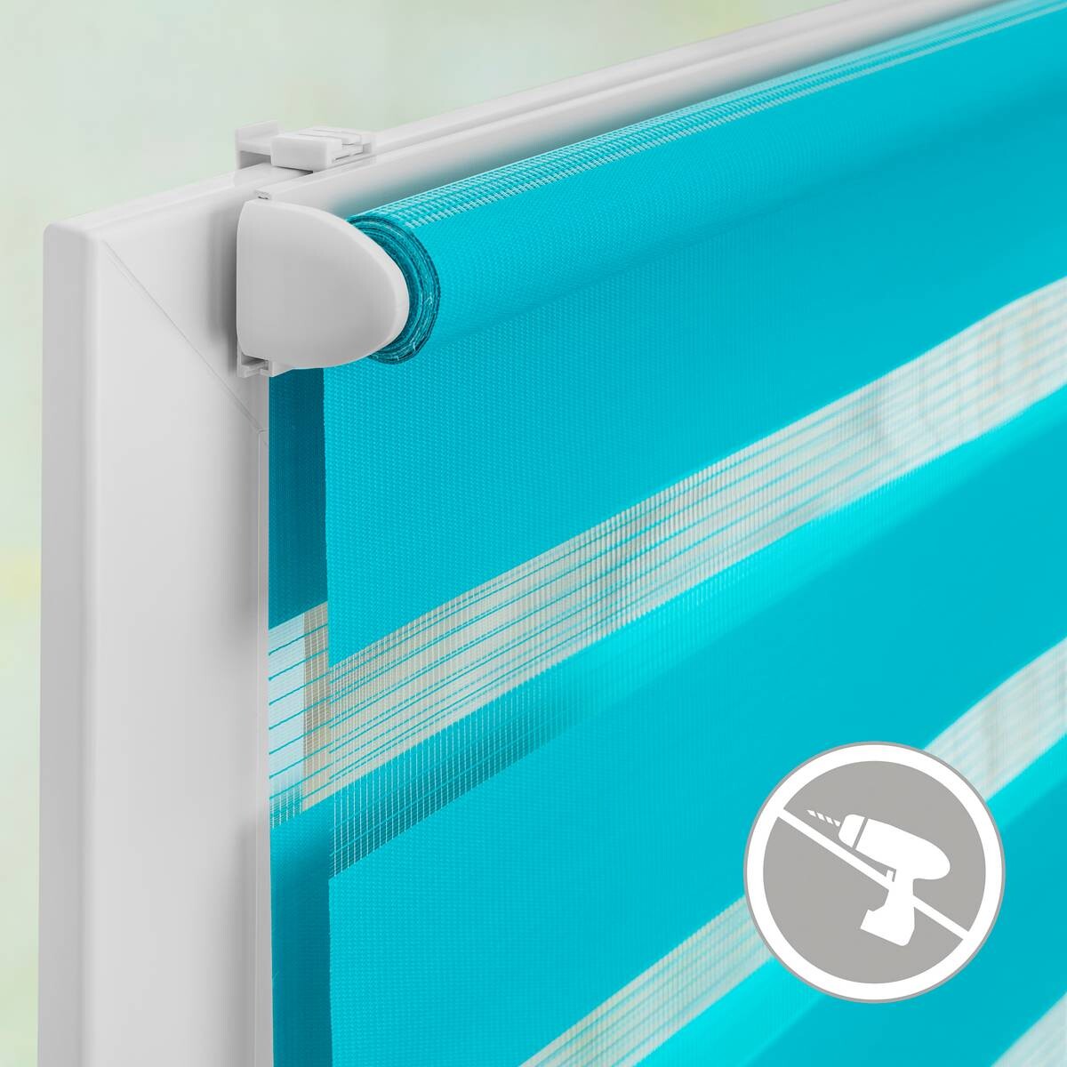 LICHTBLICK Doppelrollo Duo blau B/L: ca. 70x150 cm