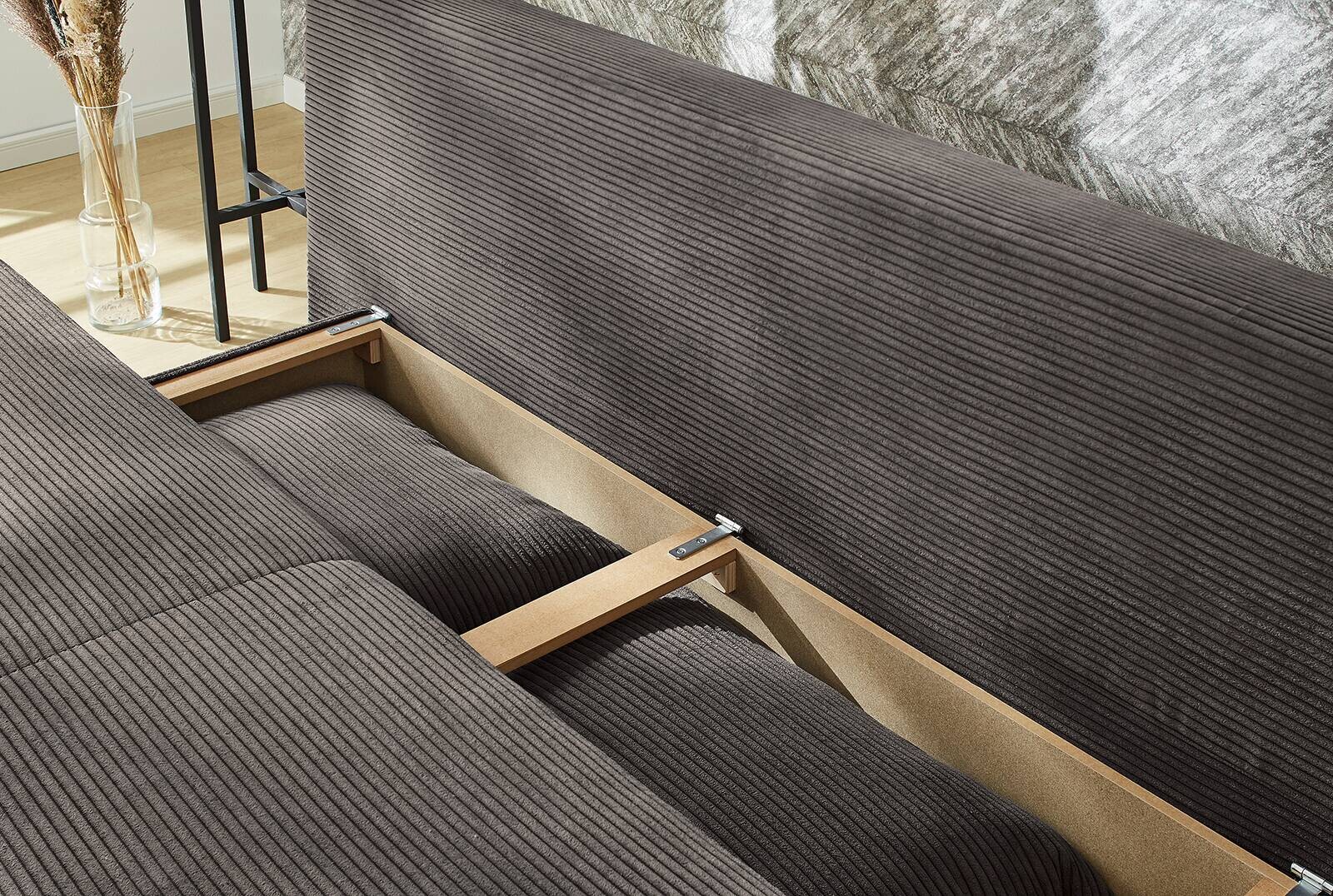 Schlafsofa grau Microfaser B/H/T: ca. 202x74x99 cm Schlafsofa grau Microfaser B/H/T: ca. 202x74x99 cm