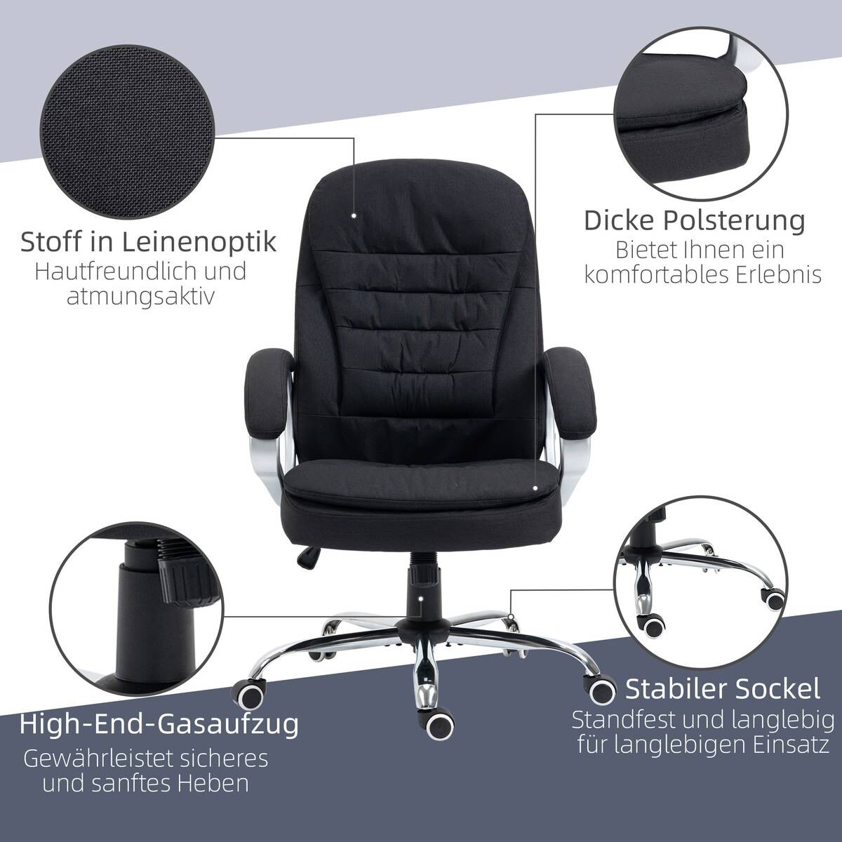 Drehstuhl 921-170BK schwarz