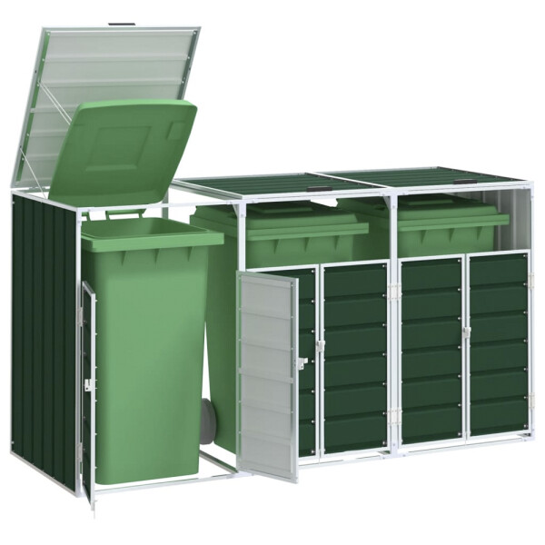 vidaXL Mülltonnenbox grün