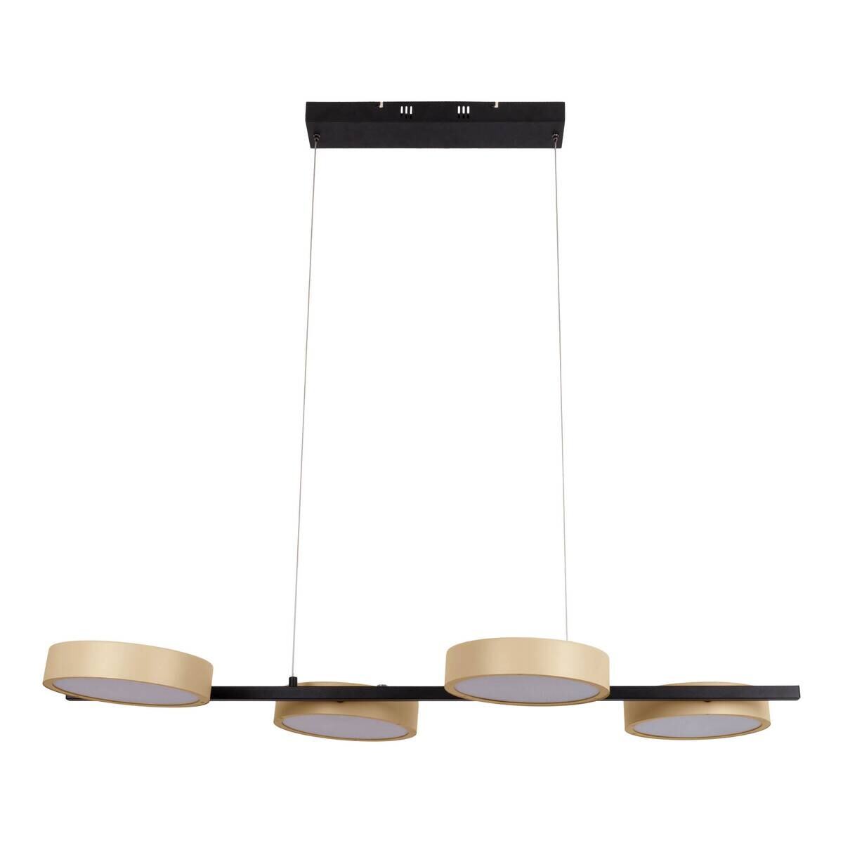 Näve Leuchten LED-Pendelleuchte beige Kunststoff Metall B/H/T: ca. 110x150x52 cm