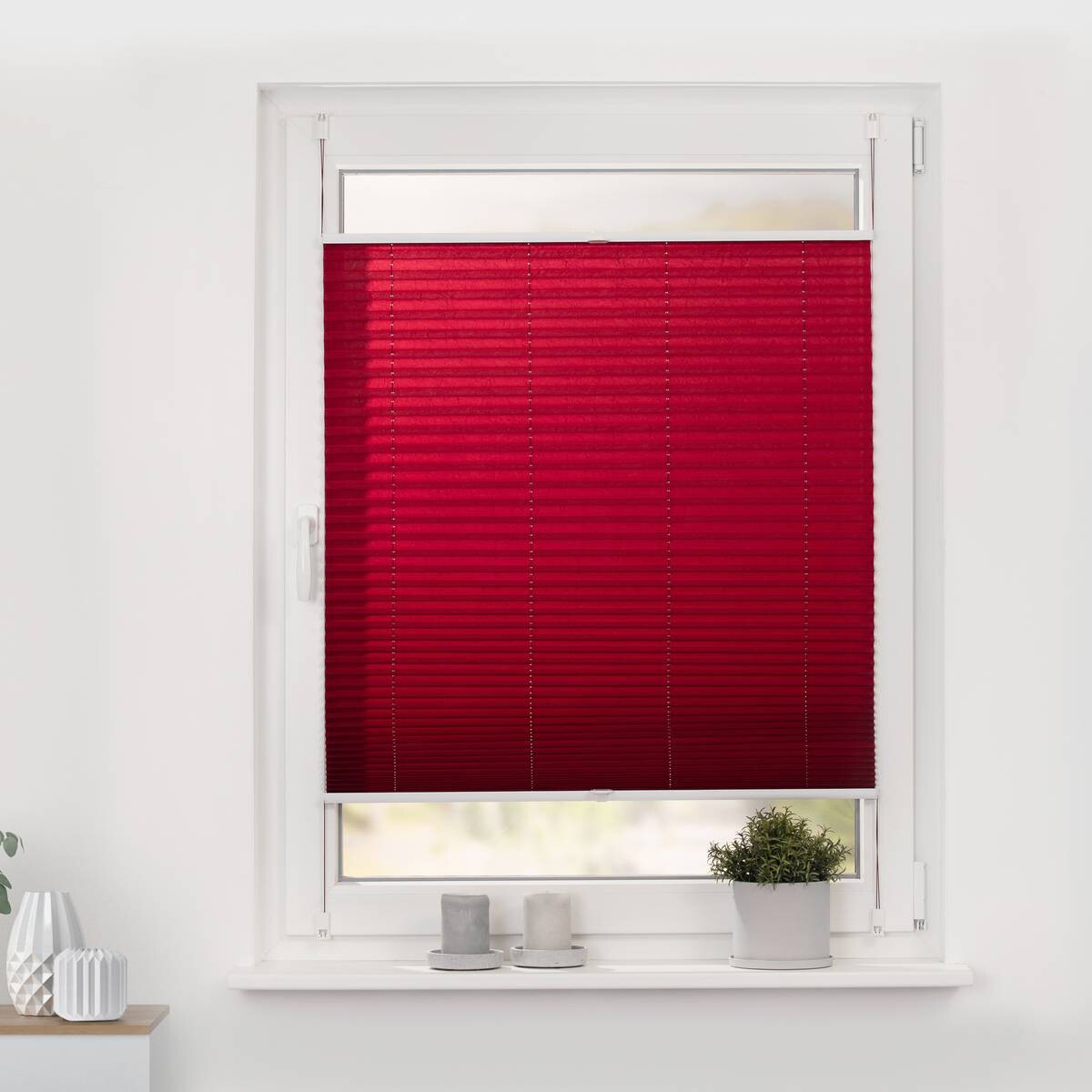 LICHTBLICK Spannplissee brombeer B/L: ca. 75x130 cm