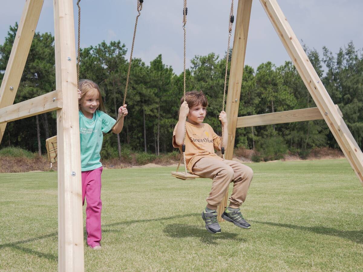 AXI Doppelschaukel Yuna braun B/H/L: ca. 224x208x186 cm