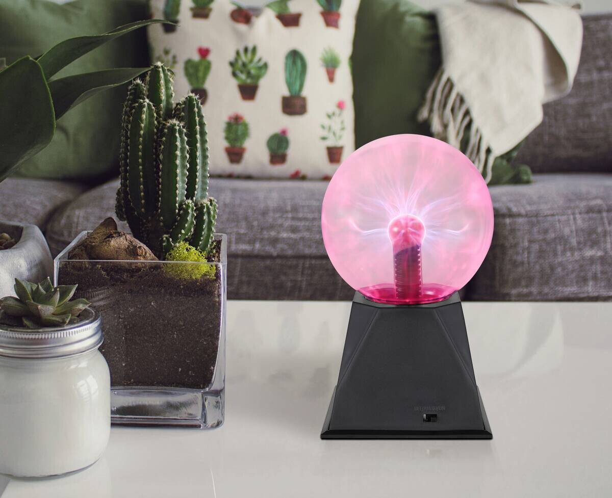 GLOBO Tischleuchte schwarz Kunststoff H/D: ca. 20x12,7 cm