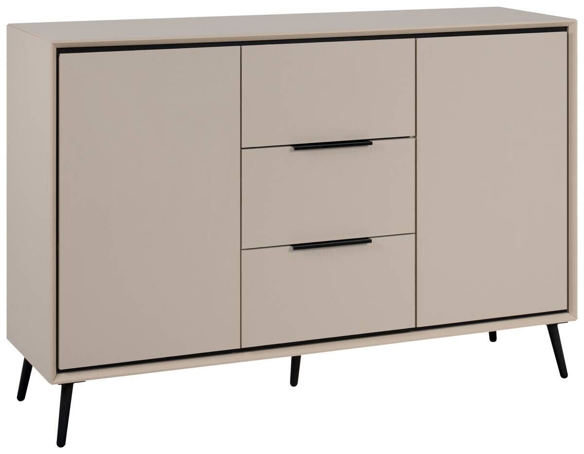 Kommode Arona sand schwarz B/H/T: ca. 135x90x38 cm