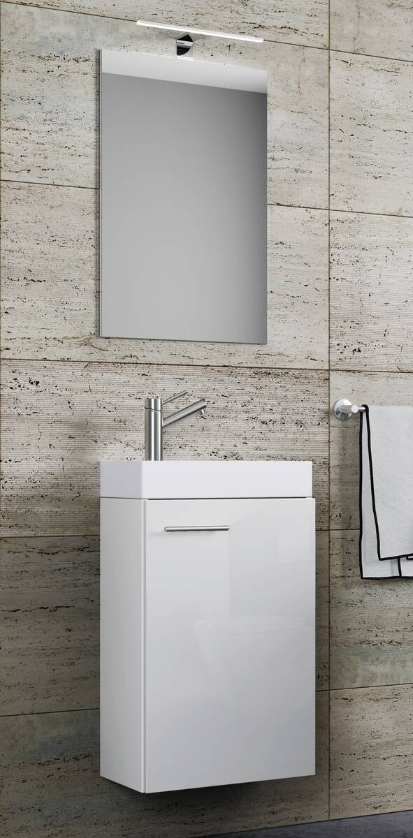 Waschplatz 4tlg-Slito weiß B/H/T: ca. 41x69,5x22 cm