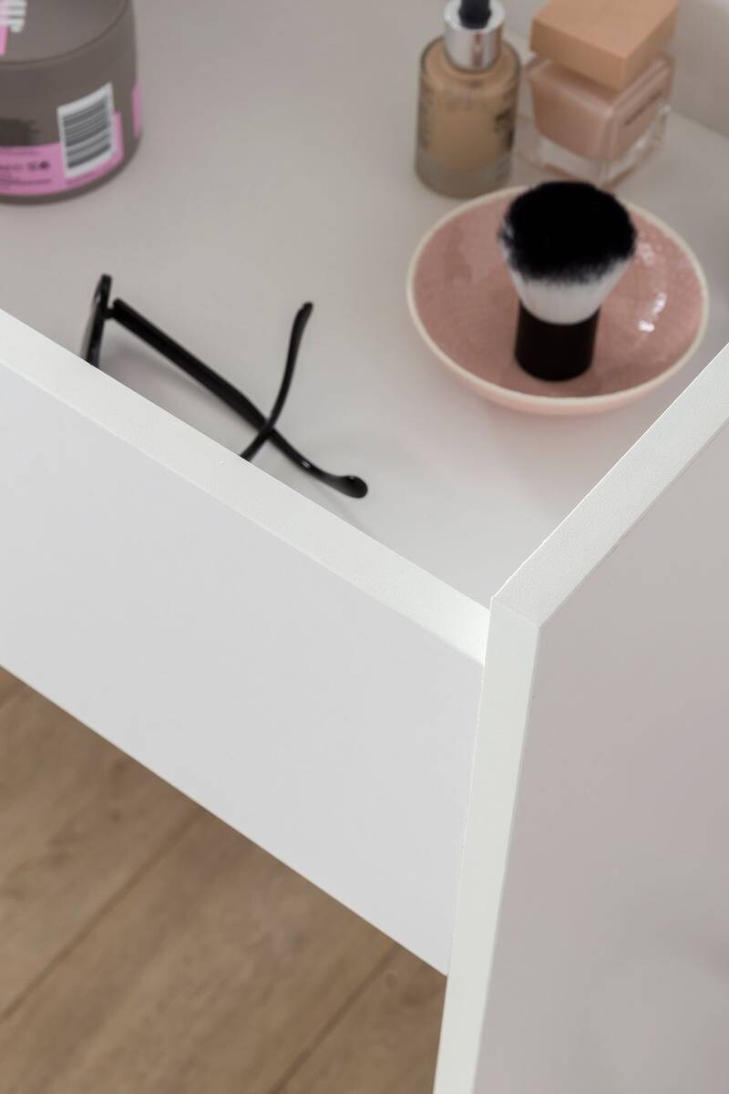 Schminktisch weiß B/H/T: ca. 60x81x40 cm