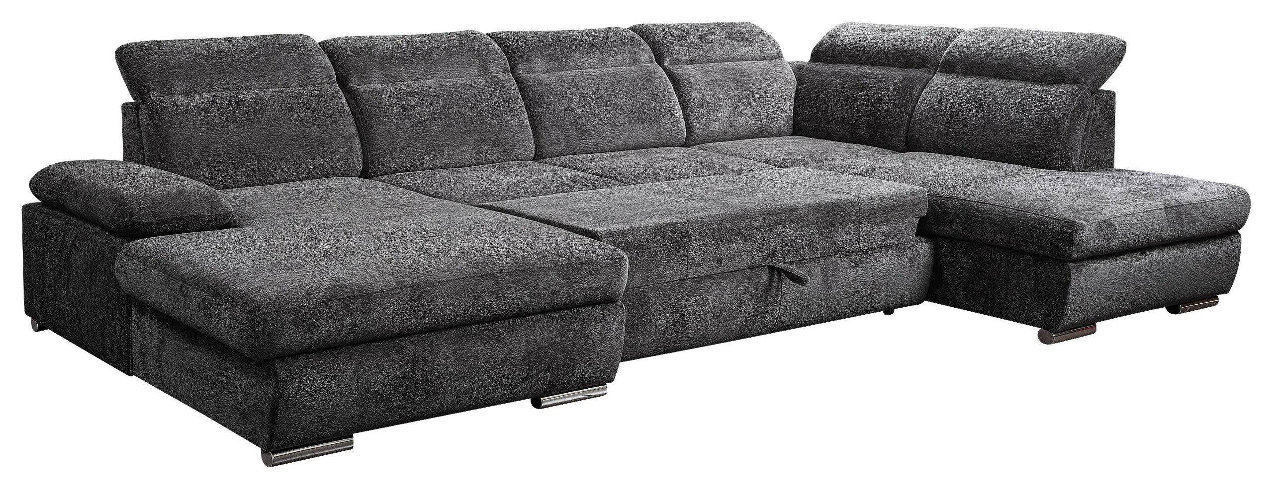 Wohnlandschaft Cordoba anthrazit Webstoff B/H/T: ca. 359x105x232 cm