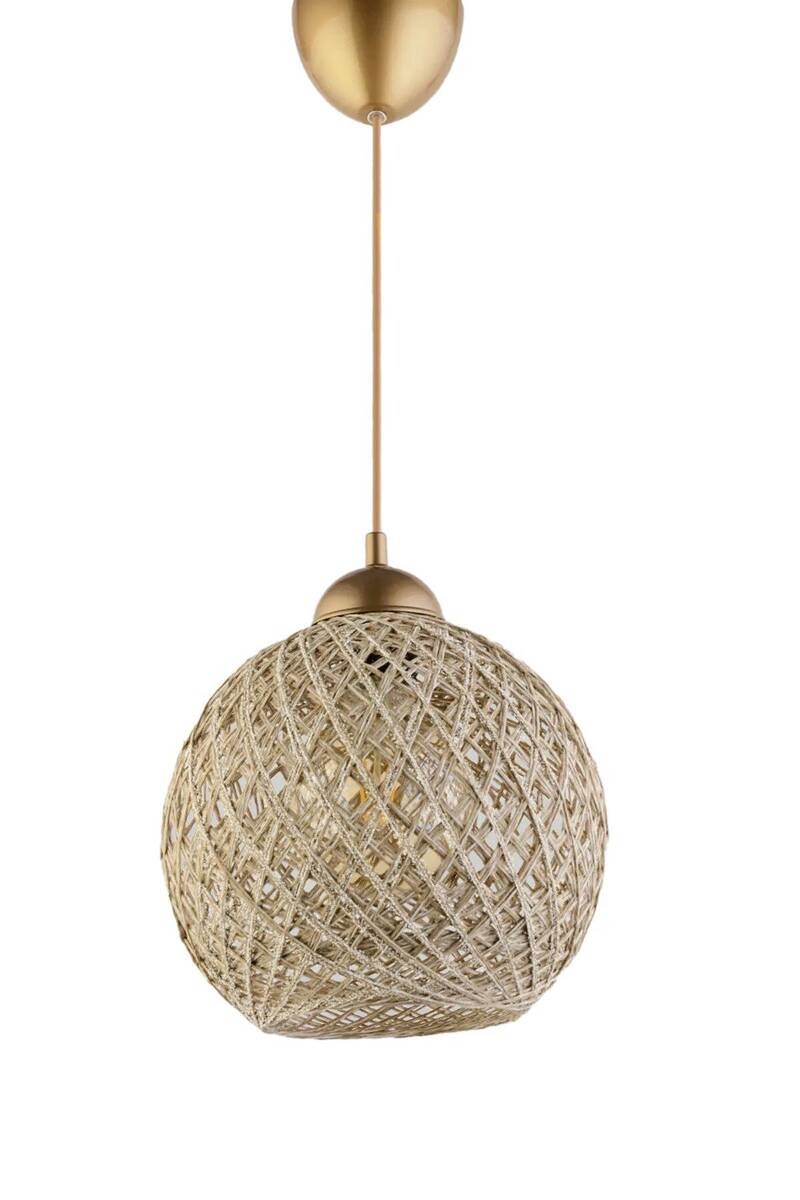 Opviq Pendelleuchte silber Baumwolle B/H/T/L/D: ca. 22x54x22x22x22 cm E27 1 Brennstellen