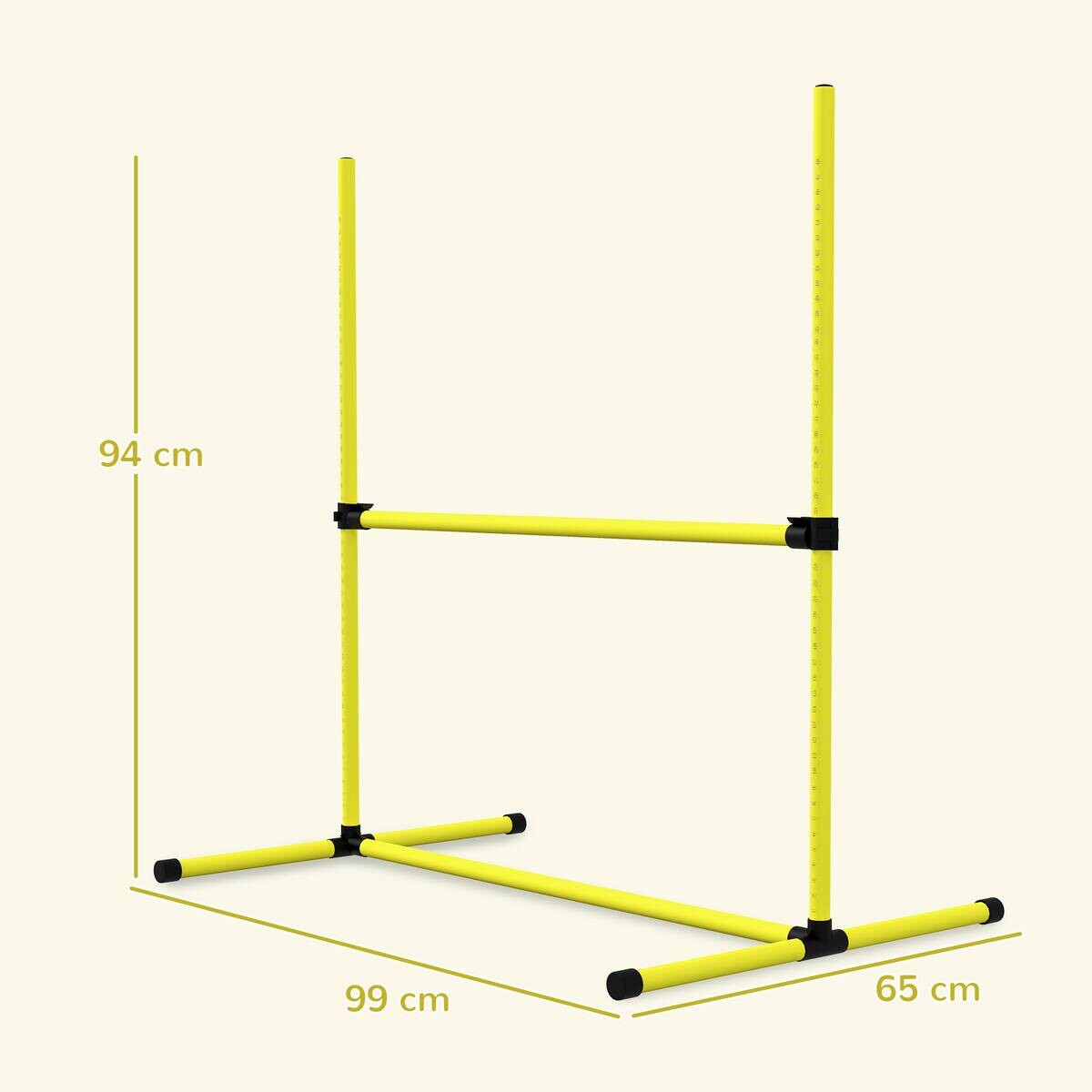 PawHut Hunde-Agility-Set gelb Kunststoff B/H/L: ca. 65x94x99 cm
