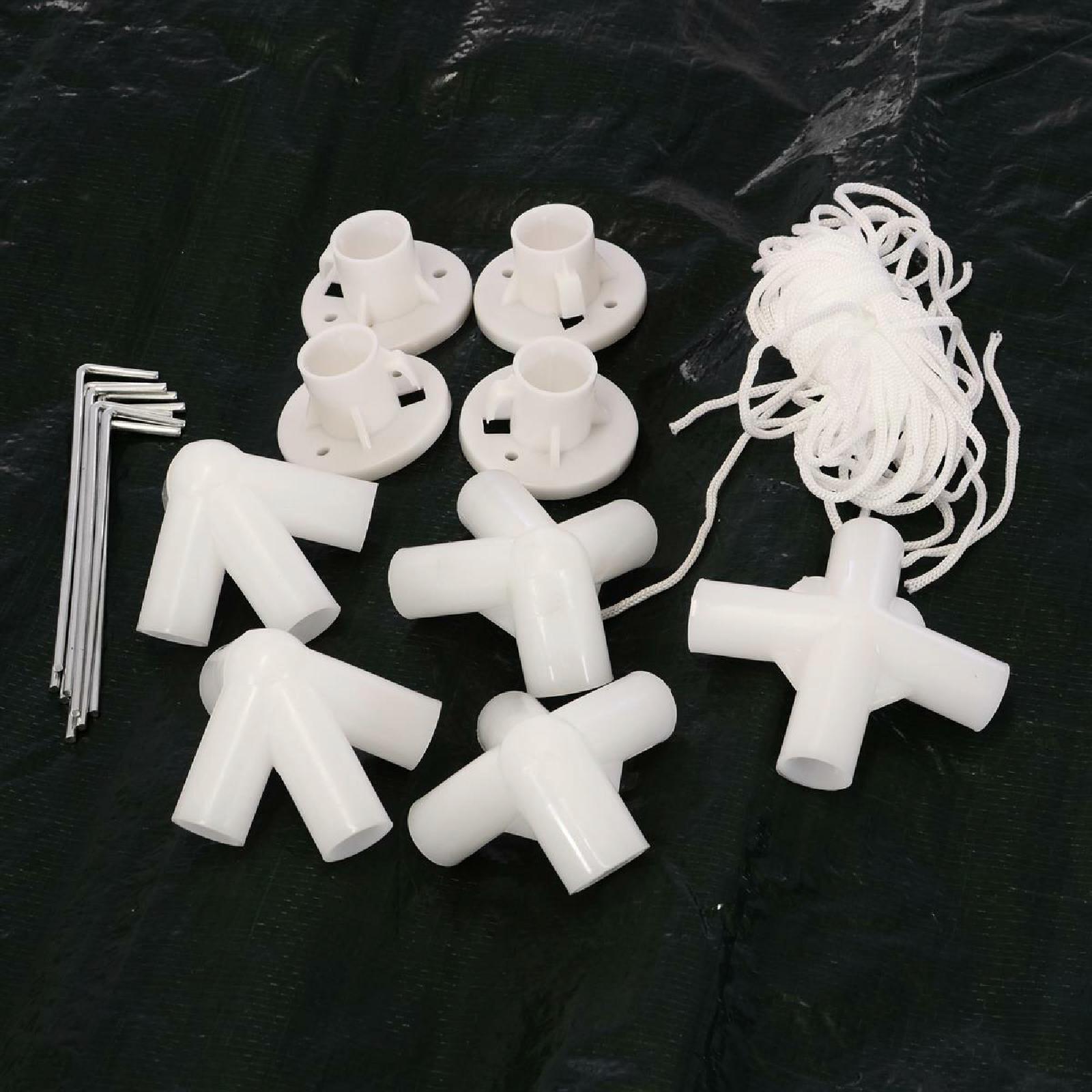 VCM Pavillon weiß Polyester-Mischgewebe B/H/L: ca. 300x187x300 cm