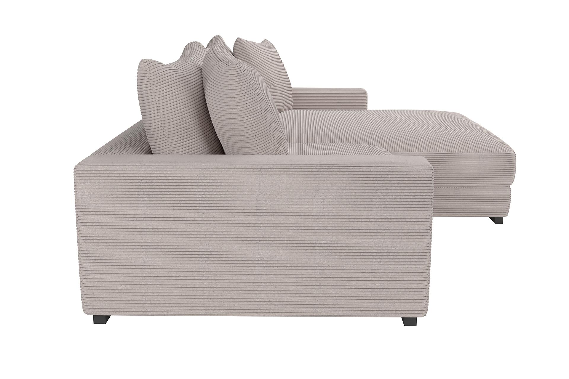 Ecksofa beige-grau Microfaser B/H/T: ca. 261x83x180 cm