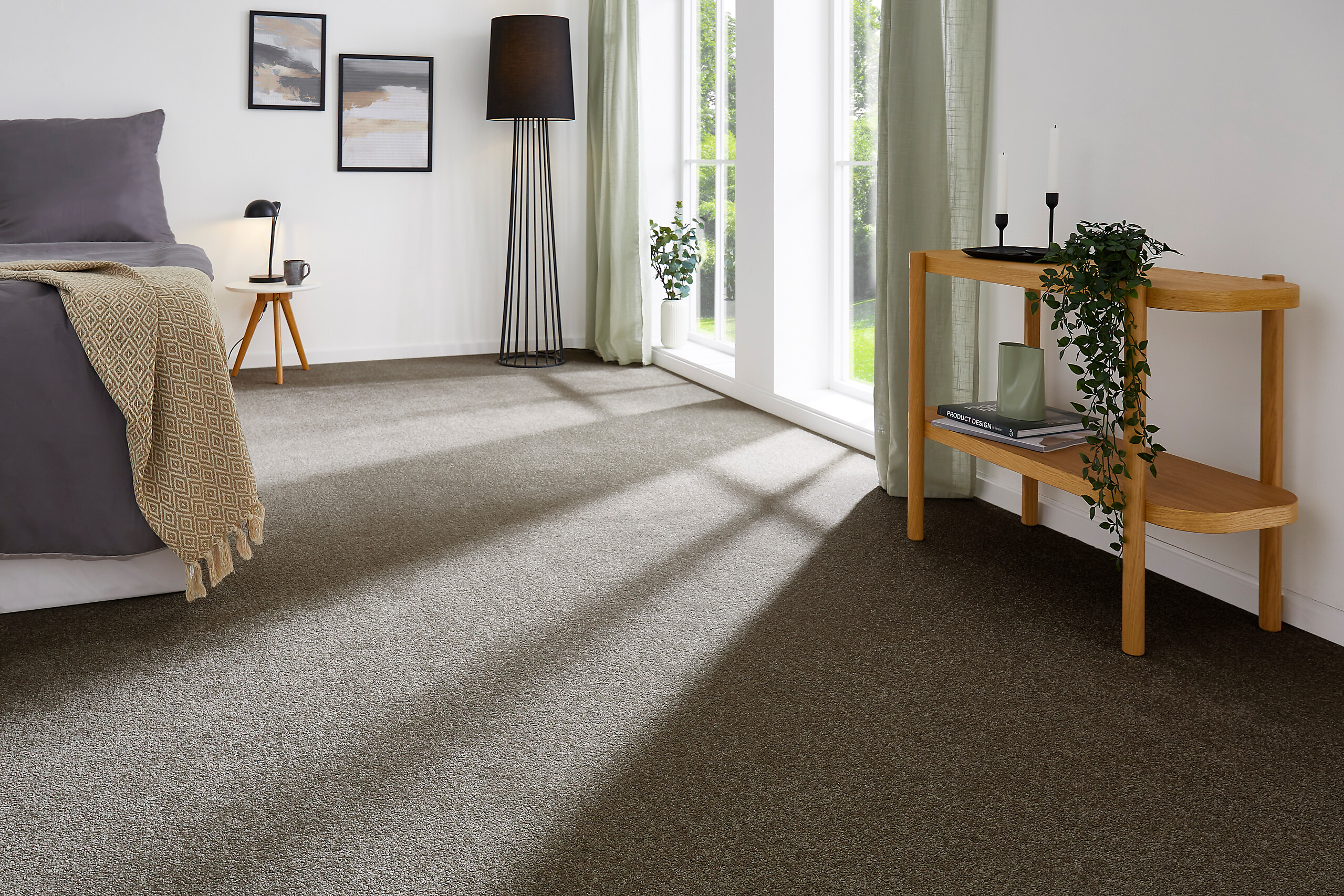 Teppichboden Sara braungrau B/L: ca. 200x400 cm pro Stück