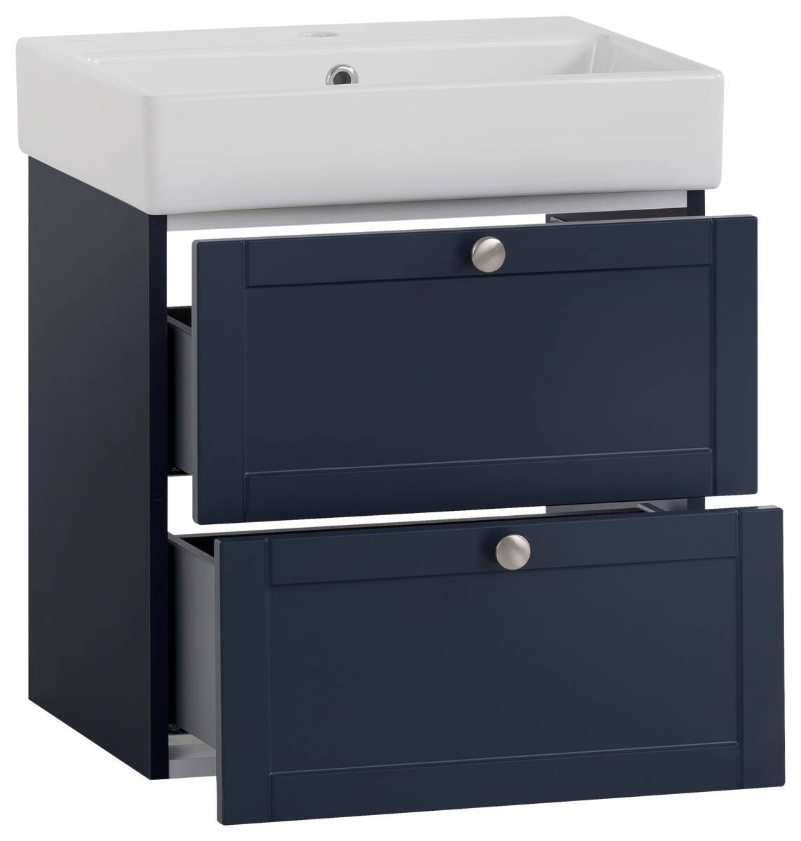 Waschbeckenunterschrank Jesper blau dunkel B/H/T: ca. 50x57x40 cm