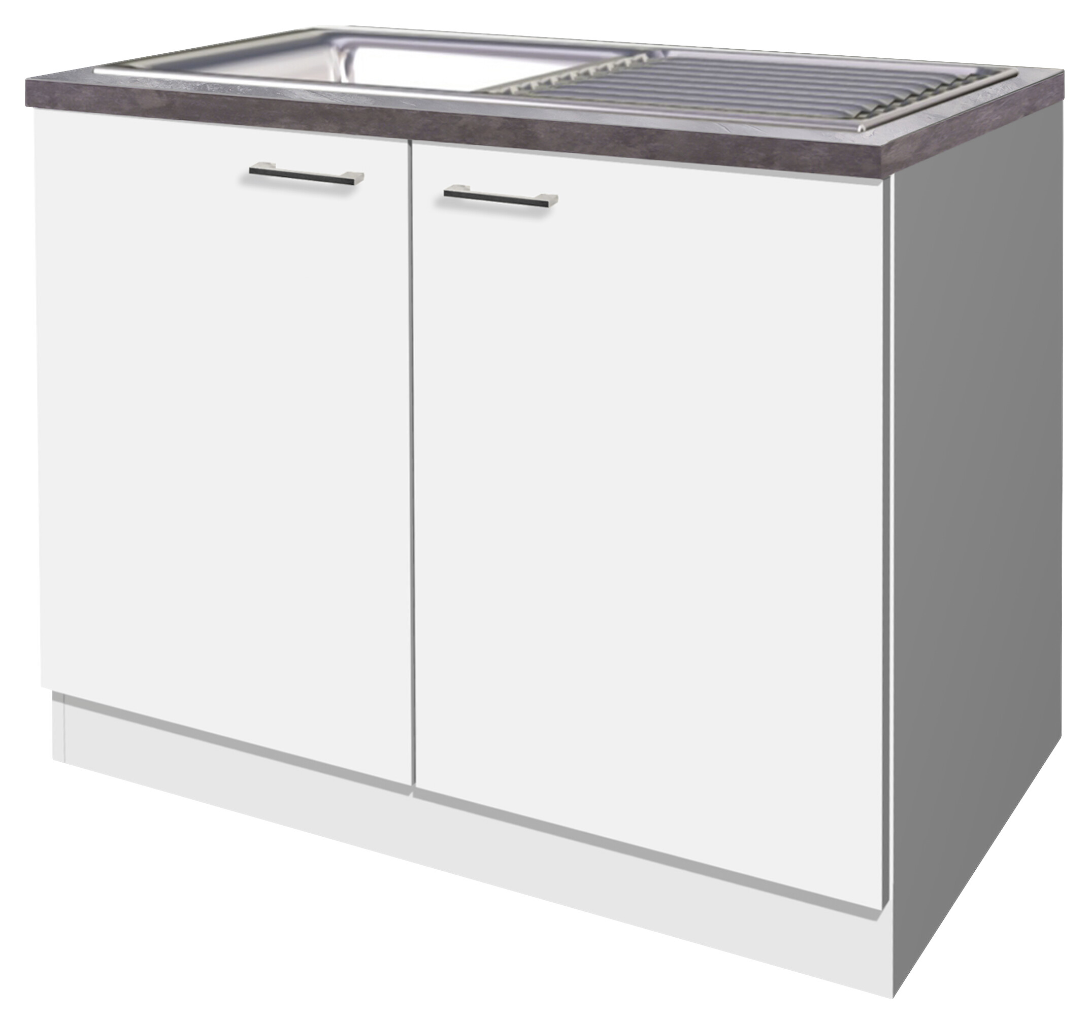 Spülenschrank Lucca weiß matt B/H/T: ca. 100x85x60 cm Spülenschrank Lucca weiß matt B/H/T: ca. 100x85x60 cm