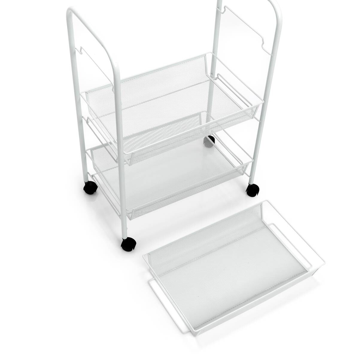 Zeller Rollwagen weiß Mesh B/H/L: ca. 26x63x44 cm