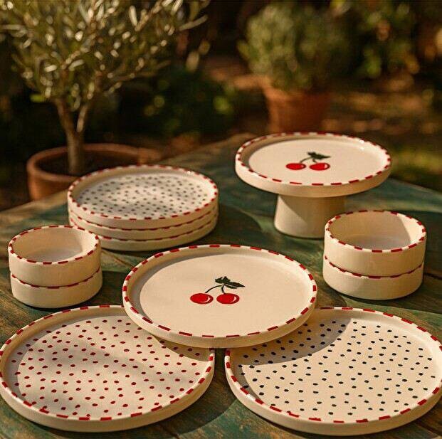 HermiaConcept Frühstücksservice beige Keramik 11 tlg.