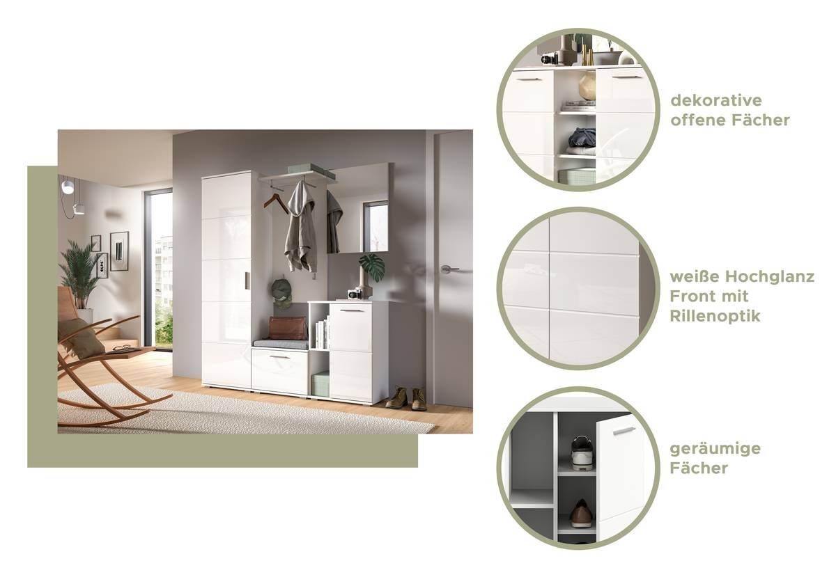 Garderobe PREGO B/H/T: ca. 110x191x37 cm