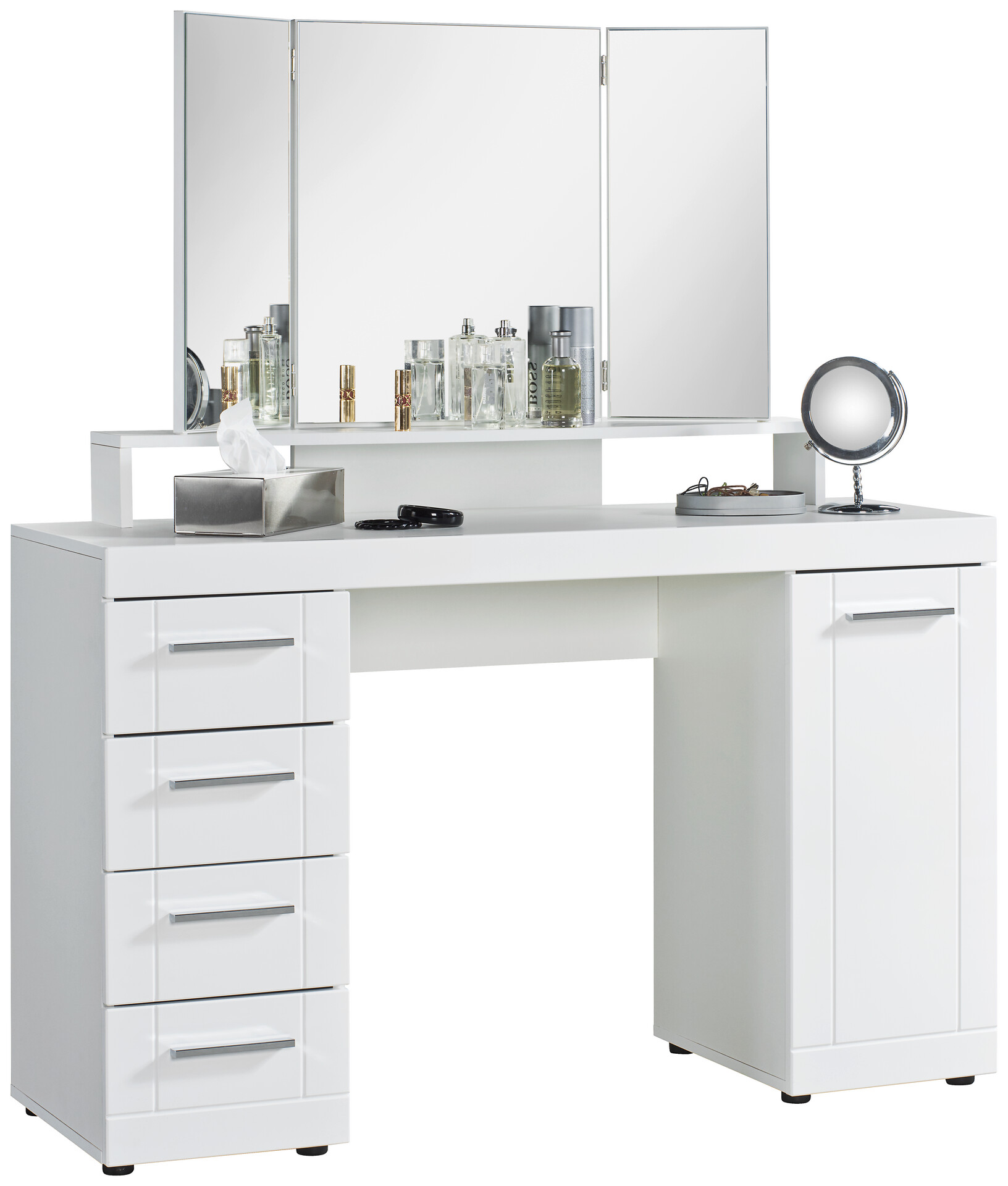 Schreibtisch Atlanta weiß weiß Hochglanz B/H/T: ca. 120x75x40 cm