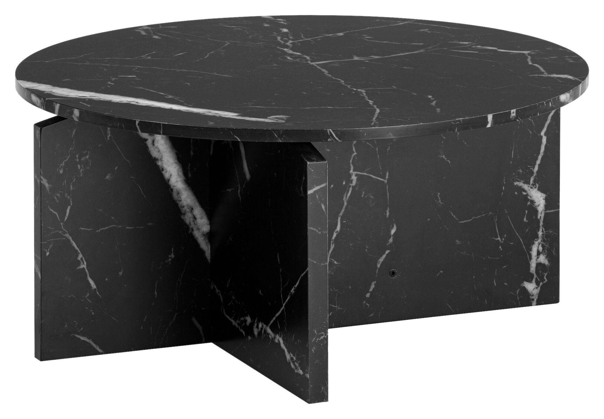 Wohnling Couchtisch schwarz Marmor B/H/T: ca. 70x33x70 cm