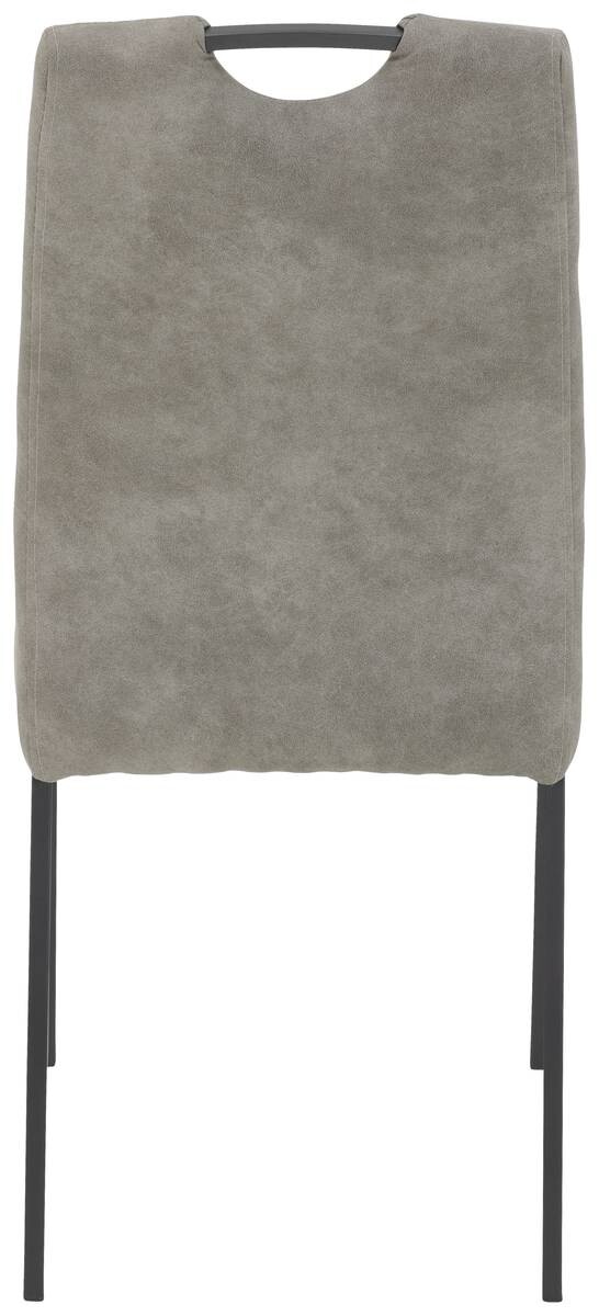 Stuhl 4er Set ELIF III grau Vintage grau Microfaser Metall B/H/T: ca. 44x96x64 cm