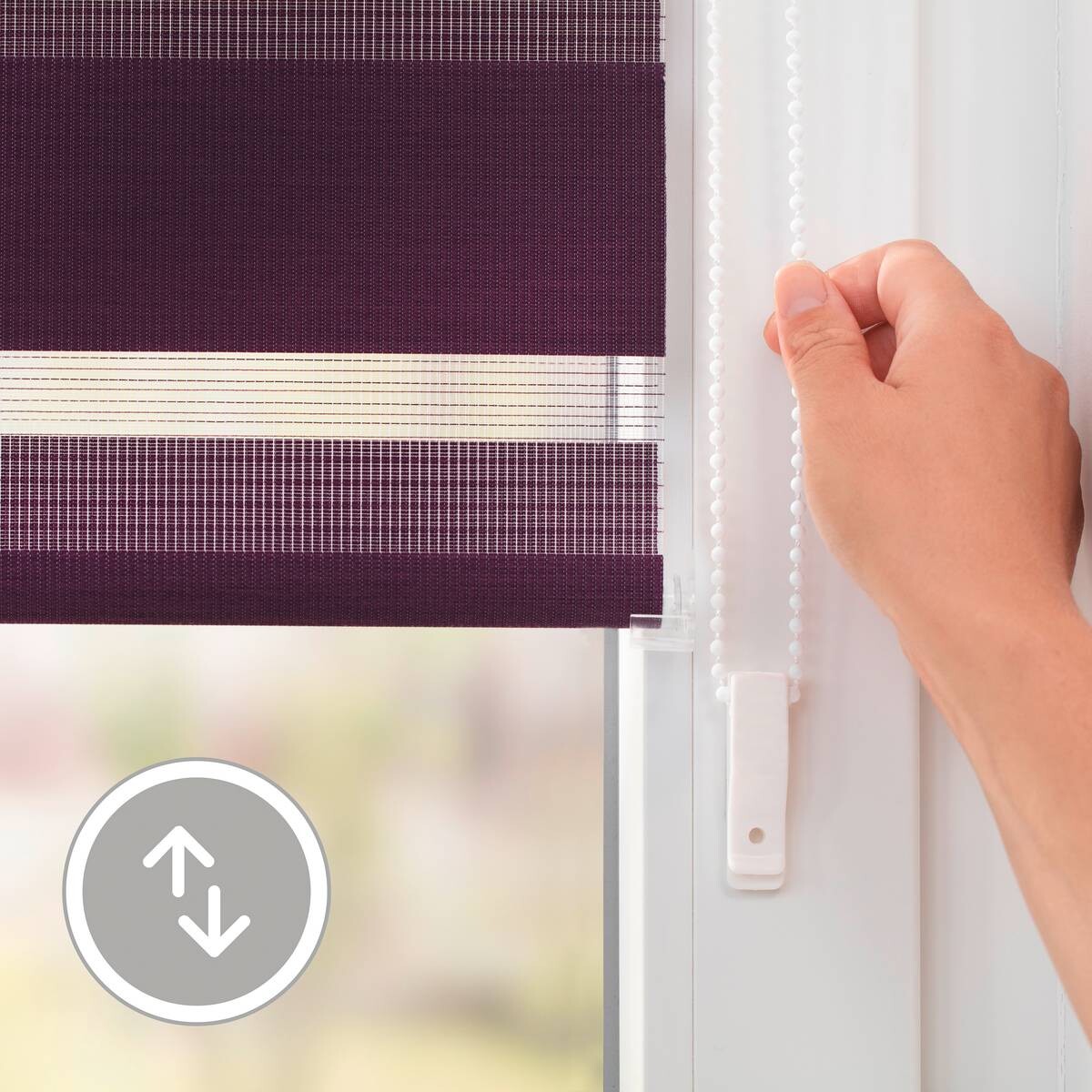 LICHTBLICK Doppelrollo Duo brombeer B/L: ca. 60x150 cm