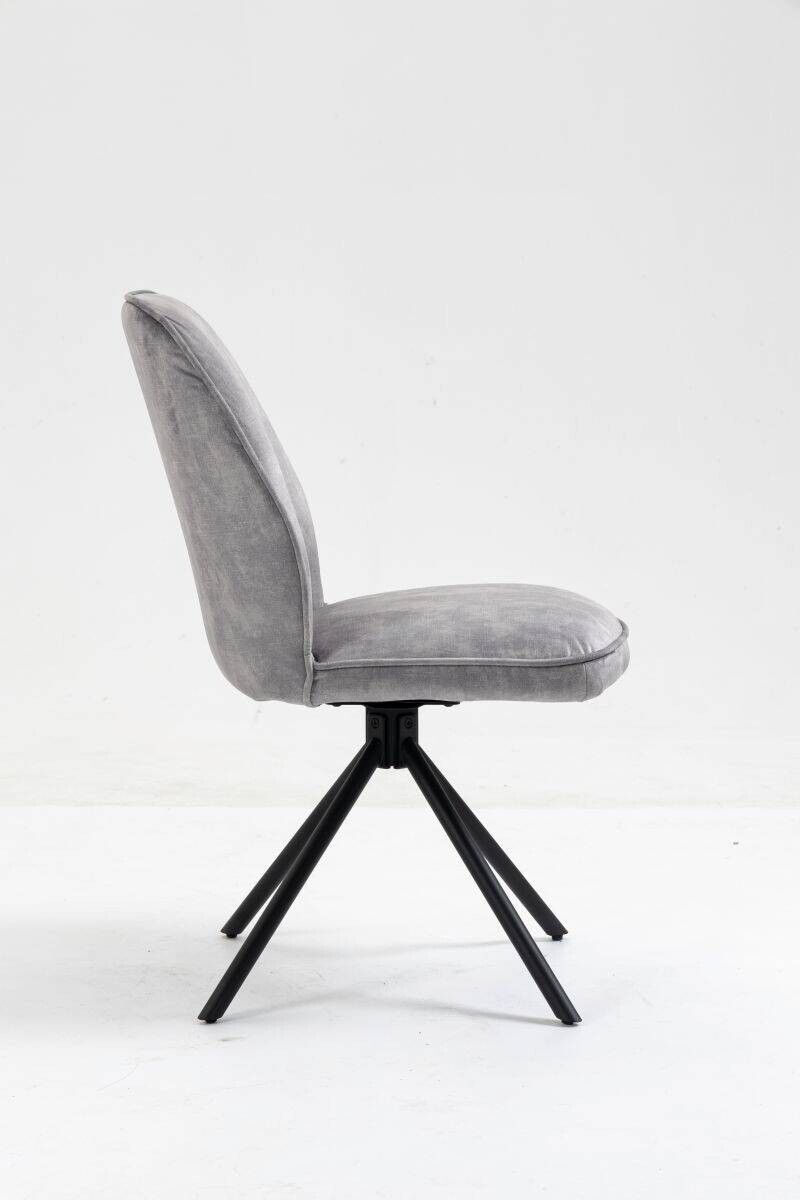 Stuhl Mailand grau Microfaser B/H/T: ca. 53x89x64 cm