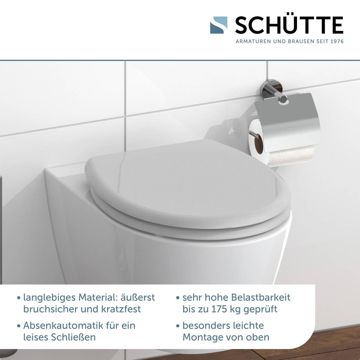 Schütte WC-Sitz GREY Duroplast
