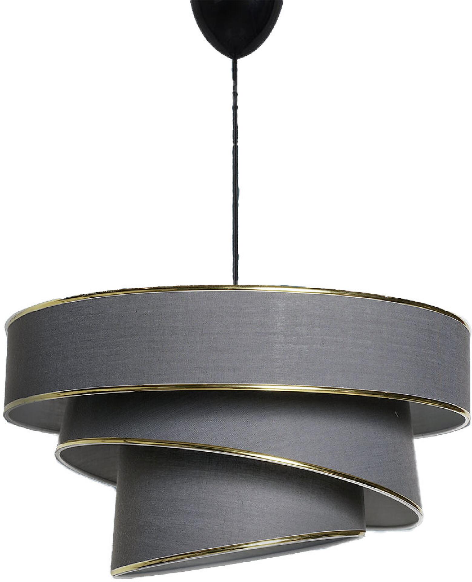 Opviq Pendelleuchte Couper gold anthrazit Baumwolle B/H/L: ca. 40x72x40 cm E27 1 Brennstellen