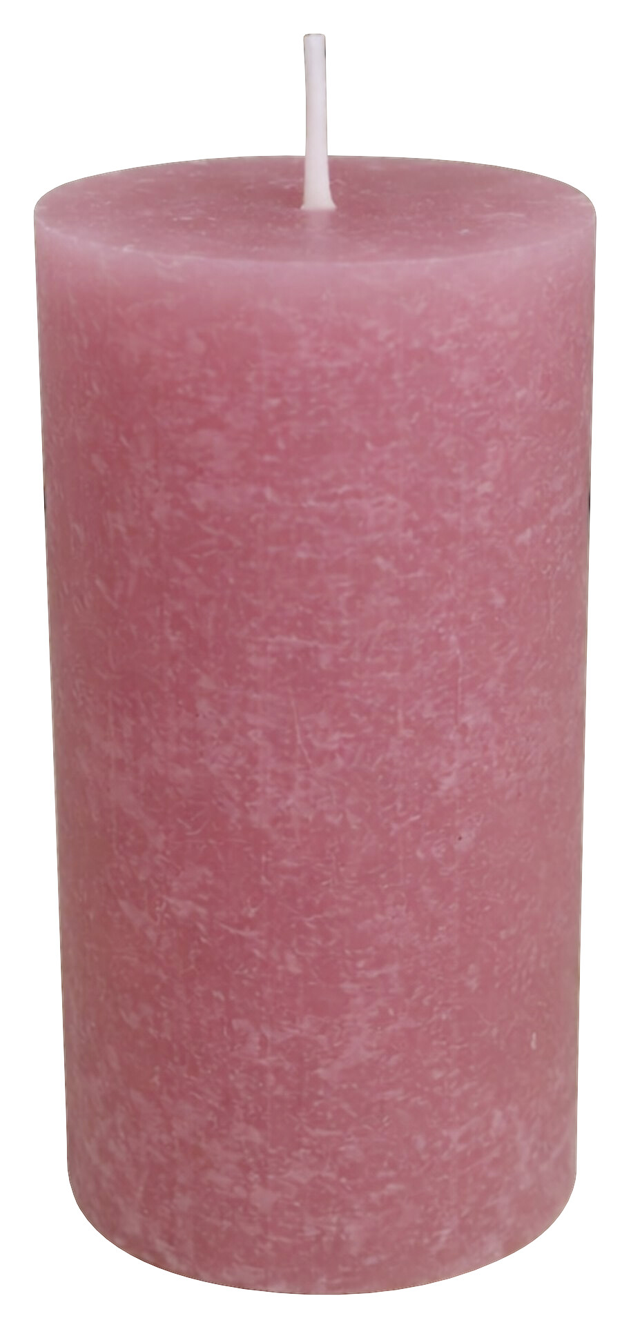 Stumpenkerze rosé H/D: ca. 12x6,8 cm